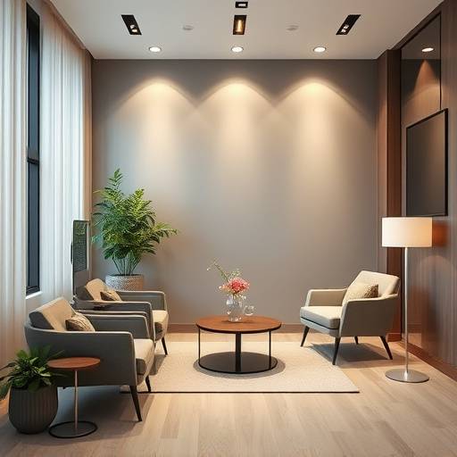 Comfortable client consultation area at Aurora Visuals