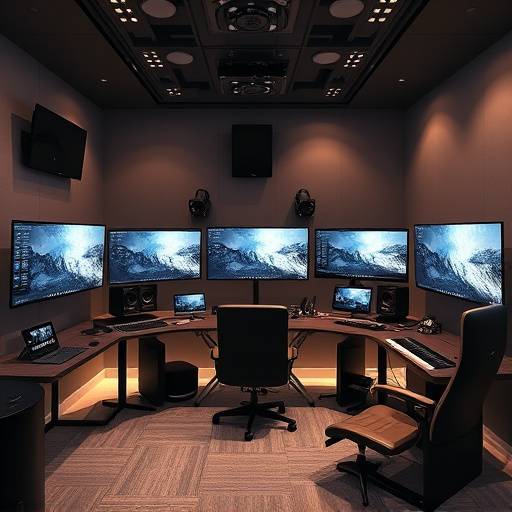 Digital editing suite with professional software and equipment