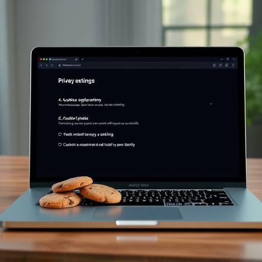Illustration of cookies and privacy settings on a computer screen