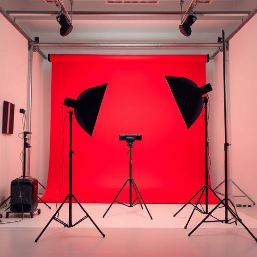 Professional camera setup in a studio for commercial photography