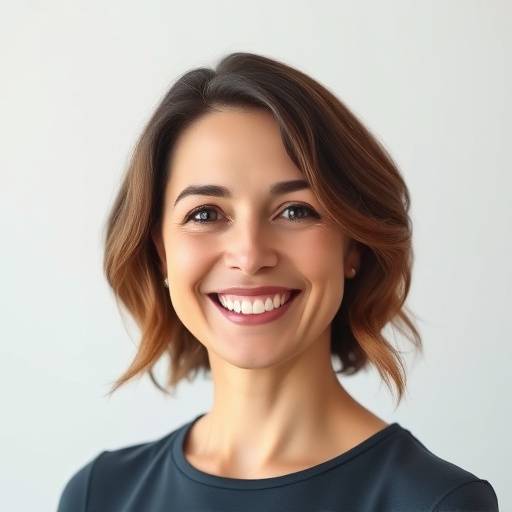 Smiling woman in a professional portrait session
